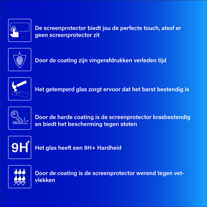 JVS Products Screenprotector geschikt voor iPhone 15 Plus -  Privacy -  Tempered Glass -  Beschermglas -  Glas -  Privacy screenprotector