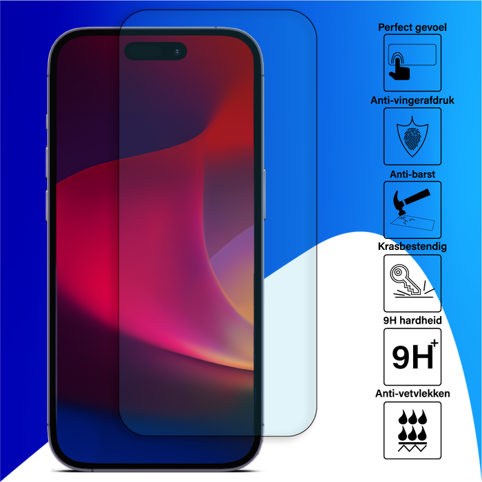 JVS Products Screenprotector geschikt voor iPhone 15 Plus -  Tempered Glass -  Beschermglas -  Glas -  Transparant