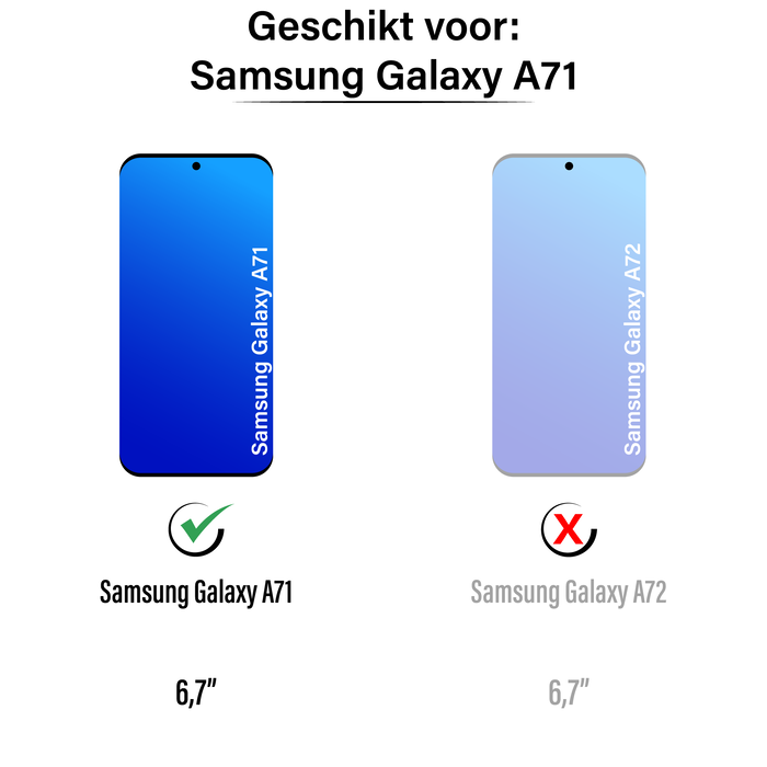 JVS Products Samsung Galaxy A71 hoesje - Bookcase - Pasjeshouder - Portemonnee - Kunstleer - Lichtbruin