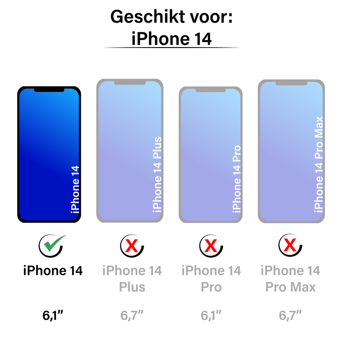 JVS Products iPhone 14 hoesje - Full body - 2 delig - Shockproof - Siliconen - TPU - Blauw
