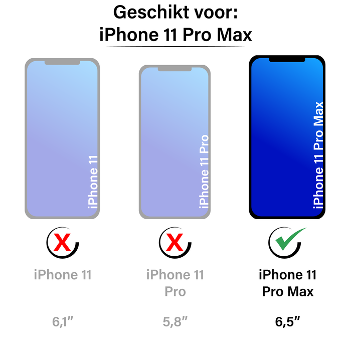 JVS Products iPhone 11 Pro Max hoesje - Backcover - Pasjeshouder - Portemonnee - Kunstleer - Rose Goud