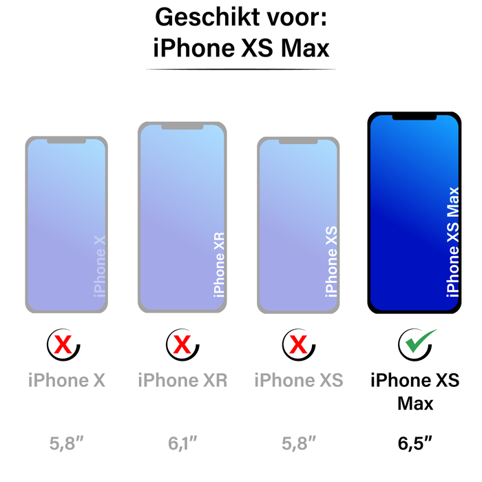 JVS Products iPhone XS Max hoesje - Bookcase - Afneembaar 2 in 1 - Backcover - Pasjeshouder - Portemonnee - Kunstleer - Rood