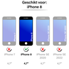 iPhone 8 hoesje - Backcover - Pasjeshouder - Shockproof - Ringhouder - Kickstand - Extra valbescherming - TPU - Lichtblauw