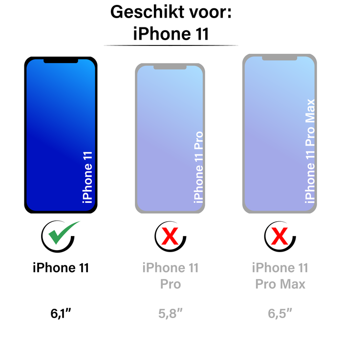 JVS Products iPhone 11 hoesje - Bookcase - Pasjeshouder - Portemonnee - Bloemenprint - Kunstleer - Rood