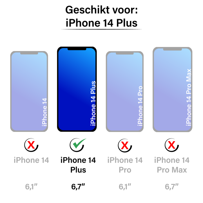 JVS Products iPhone 14 Plus hoesje - Bookcase - Pasjeshouder - Portemonnee - Kunstleer - Bruin