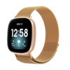 Bandje geschikt voor Fitbit Versa/Sense - Geschikt voor Fitbit Sense 1/2/ Fitbit Versa 3/4 - Maat One Size - Horlogebandje - Milanees - Rose Goud