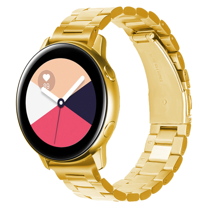 JVS Products Bandje geschikt voor Samsung Galaxy Watch 45/46MM - Geschikt voor Samsung Galaxy Watch 1/3/Gear S3 Classic/Gear S3 Frontier - Maat One Size - Horlogebandje - Metaal - Goud