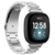 Bandje geschikt voor Fitbit Versa/Sense - Geschikt voor Fitbit Sense 1/2/ Fitbit Versa 3/4 - Maat One Size - Horlogebandje - Metaal - Zilver