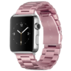 Bandje geschikt voor Apple Watch 42/44MM - Geschikt voor Series 1/2/3/4/5/6/7/8/9/SE/Ultra 1&2 - Maat One Size - Horlogebandje - Metaal - Roze