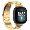 Bandje geschikt voor Fitbit Versa/Sense - Geschikt voor Fitbit Sense 1/2/ Fitbit Versa 3/4 - Maat One Size - Horlogebandje - Metaal - Goud