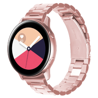 JVS Products Bandje geschikt voor Samsung Galaxy Watch 45/46MM - Geschikt voor Samsung Galaxy Watch 1/3/Gear S3 Classic/Gear S3 Frontier - Maat One Size - Horlogebandje - Metaal - Roze