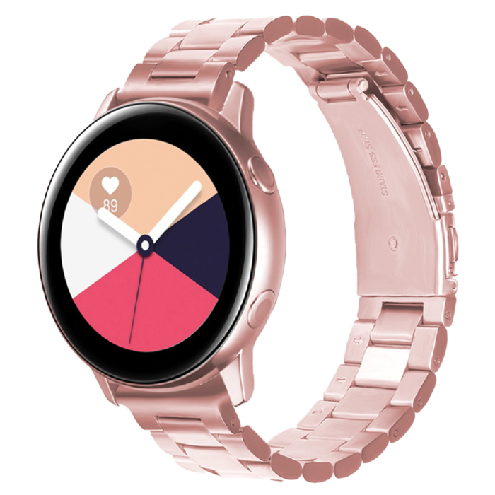 JVS Products Bandje geschikt voor Samsung Galaxy Watch 45/46MM - Geschikt voor Samsung Galaxy Watch 1/3/Gear S3 Classic/Gear S3 Frontier - Maat One Size - Horlogebandje - Metaal - Roze