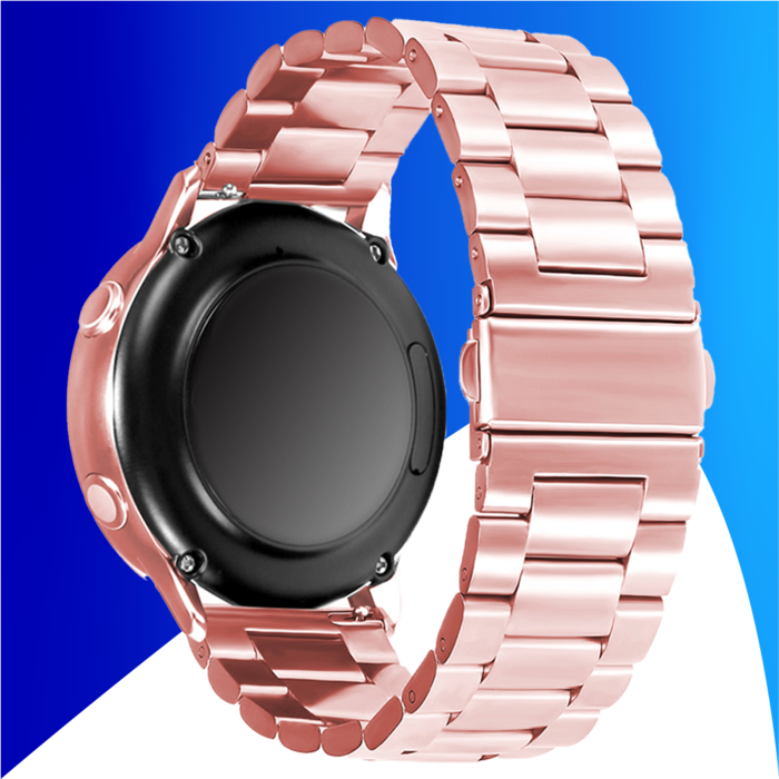 JVS Products Bandje geschikt voor Samsung Galaxy Watch 45/46MM - Geschikt voor Samsung Galaxy Watch 1/3/Gear S3 Classic/Gear S3 Frontier - Maat One Size - Horlogebandje - Metaal - Roze