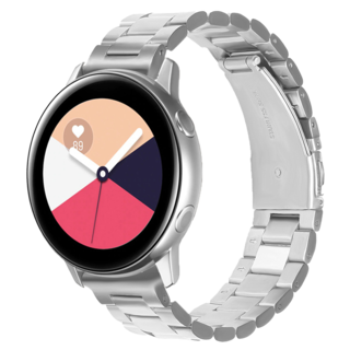 JVS Products Bandje geschikt voor Samsung Galaxy Watch 45/46MM - Geschikt voor Samsung Galaxy Watch 1/3/Gear S3 Classic/Gear S3 Frontier - Maat One Size - Horlogebandje - Metaal - Zilver