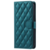 Samsung Galaxy A12 hoesje - Bookcase - Pasjeshouder - Koord - Kunstleer - Groen