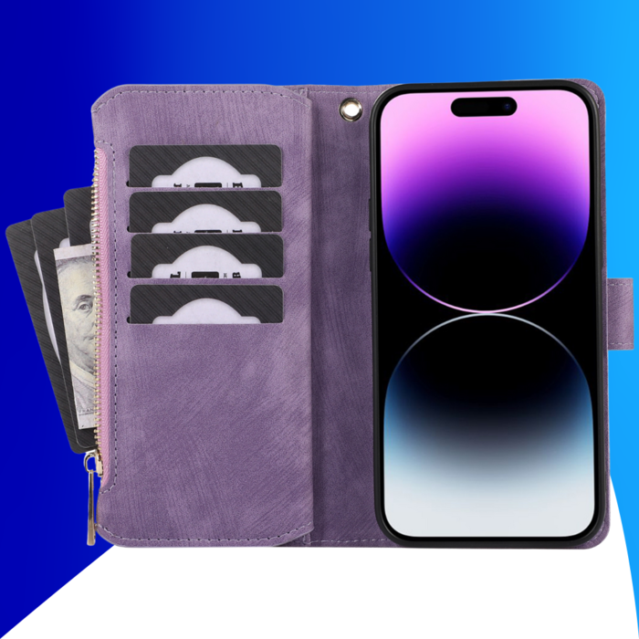 JVS Products Samsung Galaxy S20 Plus hoesje - Bookcase - Pasjeshouder - Portemonnee - Koord - Kunstleer - Paars