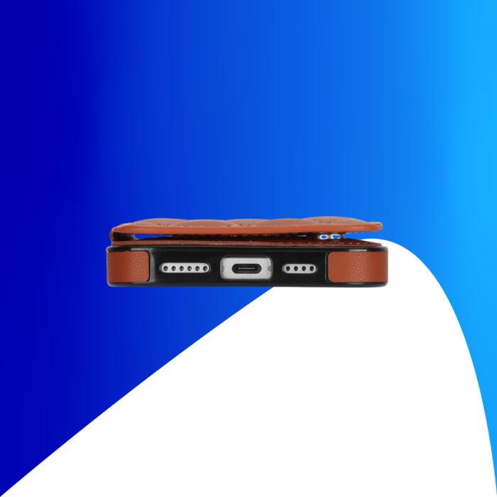 JVS Products iPhone 12 Pro Max hoesje - Backcover - Pasjeshouder - Kunstleer - Bruin