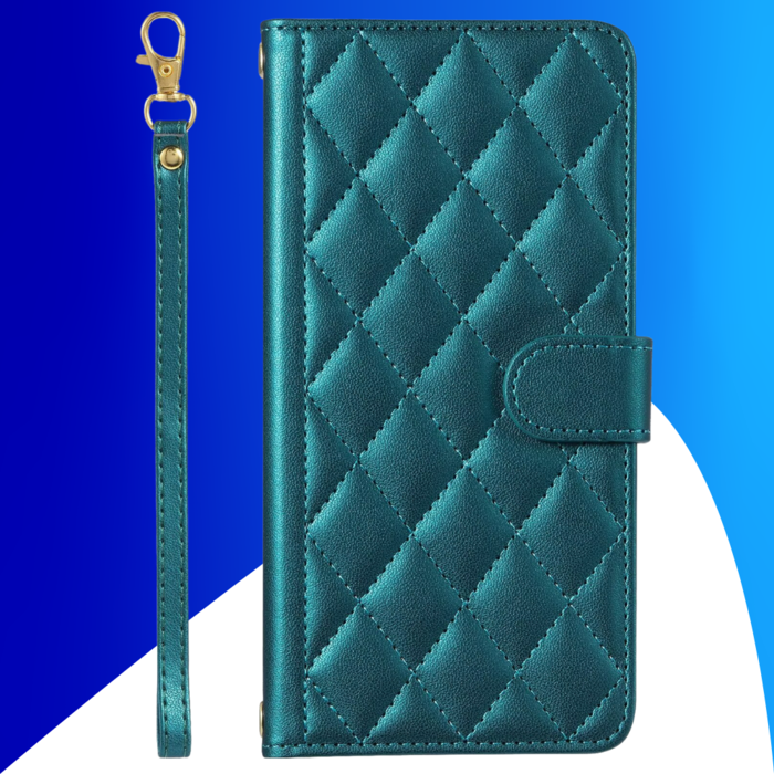 JVS Products iPhone 12 Mini hoesje - Bookcase - Pasjeshouder - Koord - Kunstleer - Groen