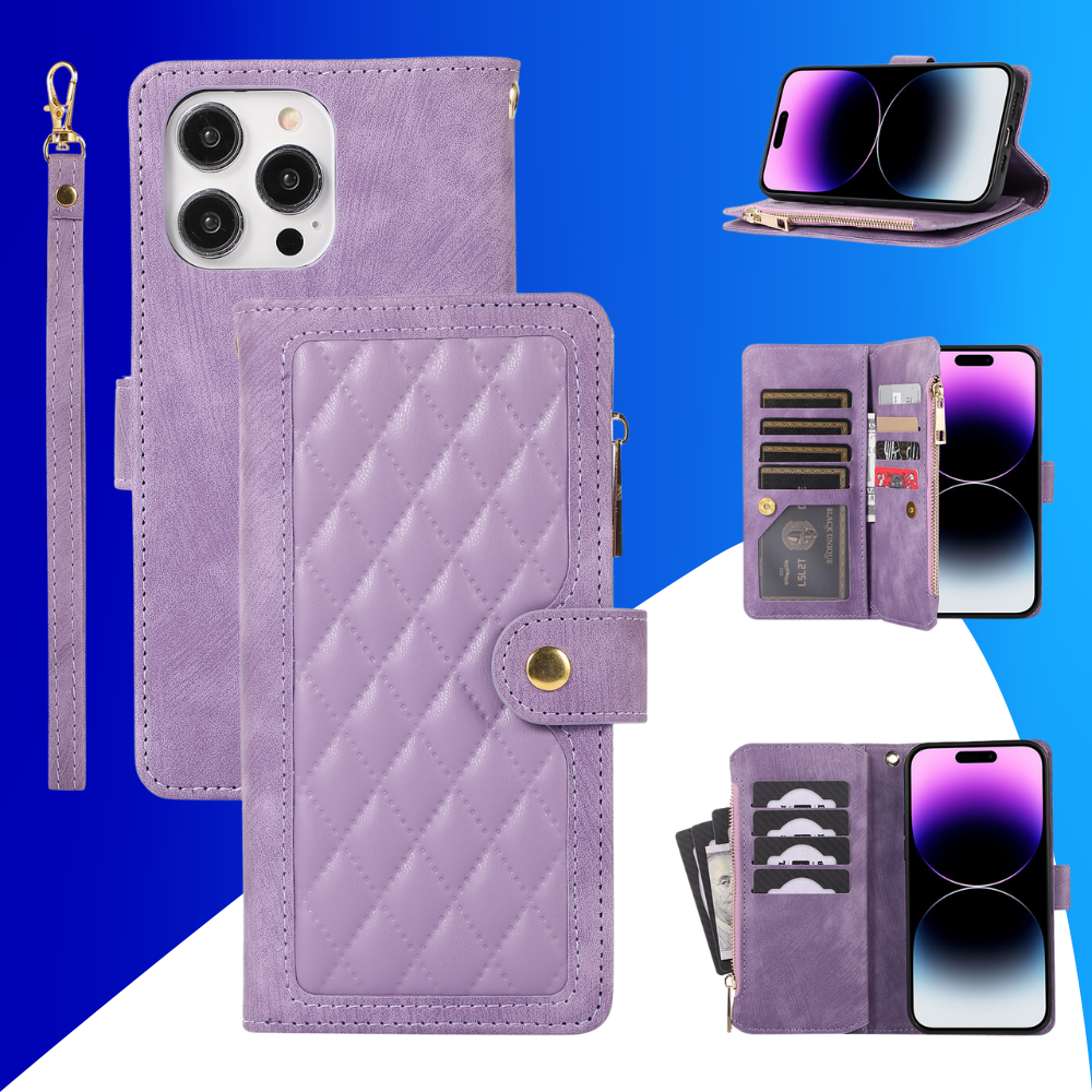 JVS Products Samsung Galaxy S23 Plus hoesje - Bookcase - Pasjeshouder - Portemonnee - Koord - Kunstleer - Paars