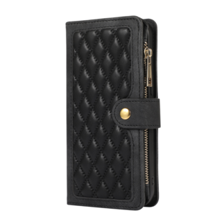 JVS Products Samsung Galaxy S21 hoesje - Bookcase - Pasjeshouder - Portemonnee - Koord - Kunstleer - Zwart