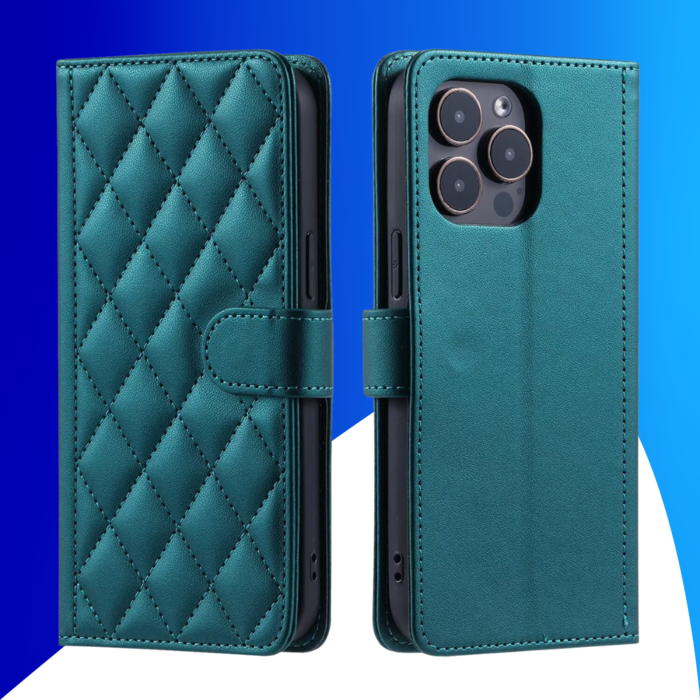 JVS Products Samsung Galaxy S23 hoesje - Bookcase - Pasjeshouder - Koord - Kunstleer - Groen