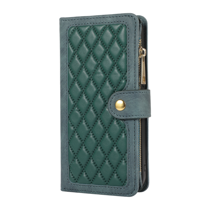 JVS Products iPhone 12 Mini hoesje - Bookcase - Pasjeshouder - Portemonnee - Koord - Kunstleer - Groen