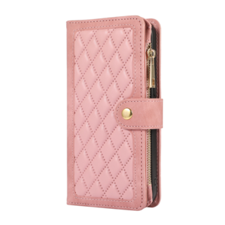 JVS Products iPhone 14 Plus hoesje - Bookcase - Pasjeshouder - Portemonnee - Koord - Kunstleer - Roze
