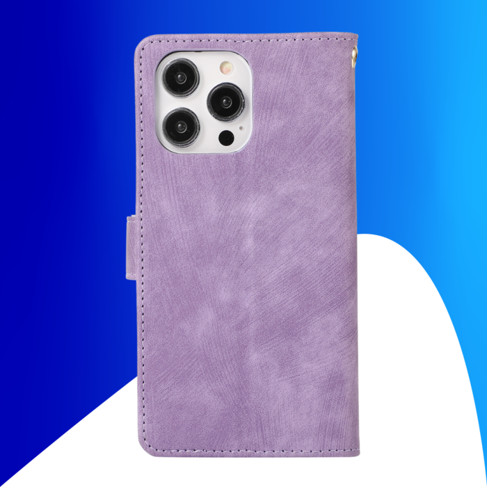 JVS Products Samsung Galaxy A54 5G hoesje - Bookcase - Pasjeshouder - Portemonnee - Koord - Kunstleer - Paars