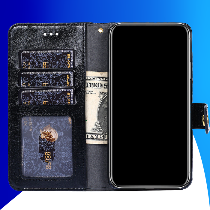 JVS Products Samsung Galaxy S24 Ultra hoesje - Bookcase - Koord - Pasjeshouder - Portemonnee - Rits - Kunstleer - Zwart