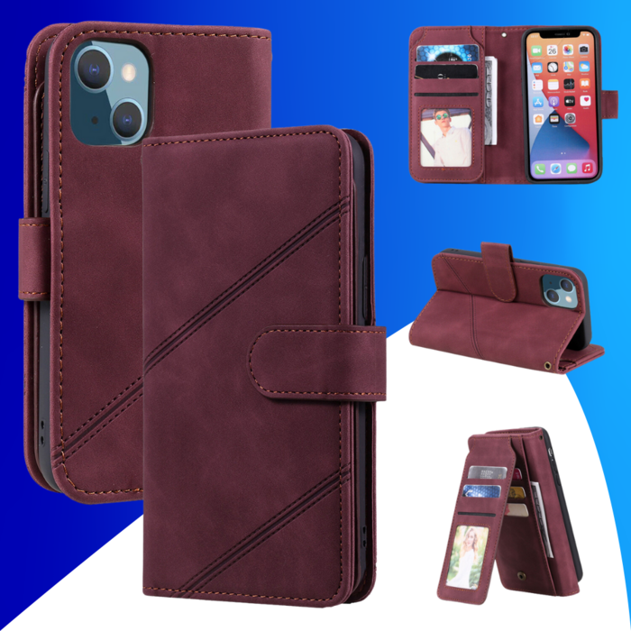 JVS Products Samsung Galaxy S24 Plus hoesje - Bookcase - Koord - Pasjeshouder - Portemonnee - Kunstleer - Bordeaux Rood