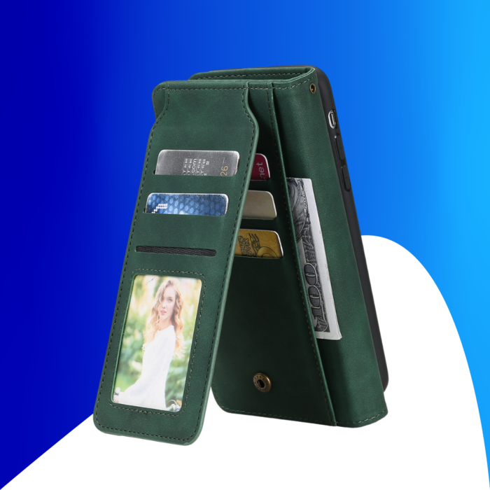 JVS Products Samsung Galaxy S24 Plus hoesje - Bookcase - Koord - Pasjeshouder - Portemonnee - Kunstleer - Groen