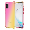 Samsung Galaxy S24 hoesje - Backcover - Extra dun - Tweekleurig - Siliconen - Roze/Geel