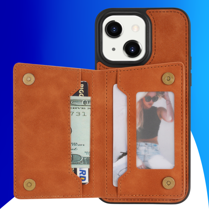 JVS Products Samsung Galaxy S24 Ultra hoesje - Backcover - Pasjeshouder - Portemonnee - Camerabescherming - Stijlvol patroon - TPU - Oranje