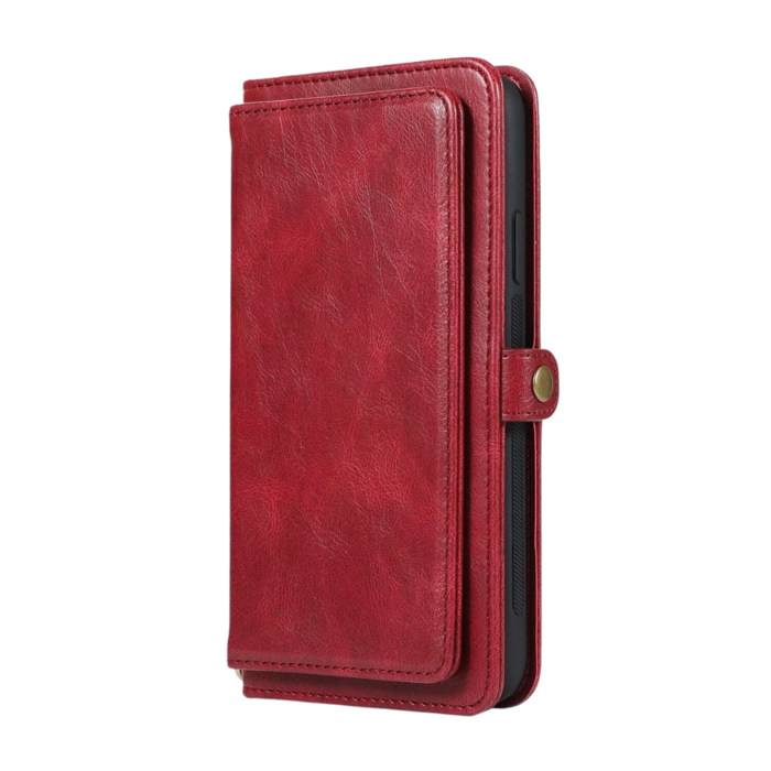 JVS Products Samsung Galaxy S24 Ultra hoesje - Bookcase - Afneembaar 2 in 1 - Backcover - Pasjeshouder - Portemonnee - Kunstleer - Rood