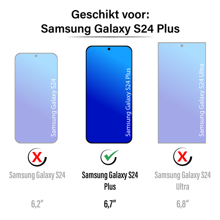 JVS Products Samsung Galaxy S24 Plus hoesje - Backcover - Koord - Pasjeshouder - Portemonnee - Kunstleer - Lichtblauw