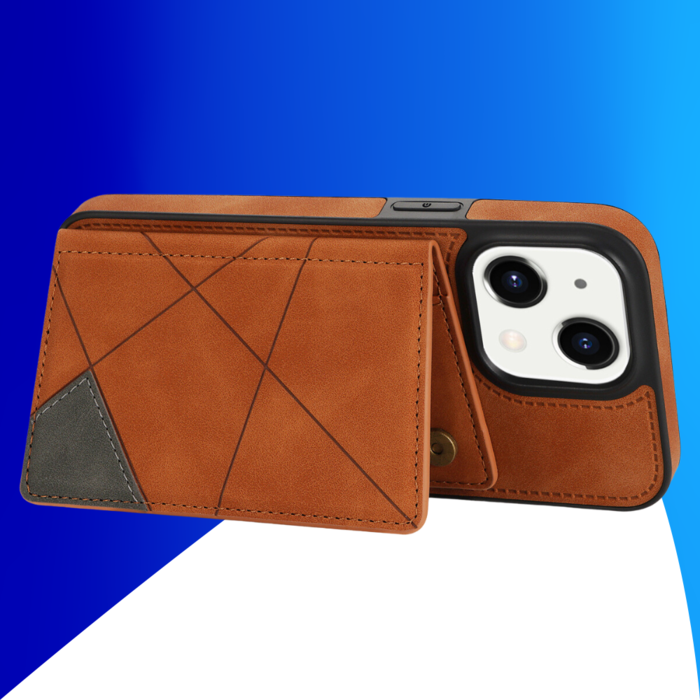 JVS Products Samsung Galaxy S24 Plus hoesje - Backcover - Pasjeshouder - Portemonnee - Camerabescherming - Stijlvol patroon - TPU - Oranje