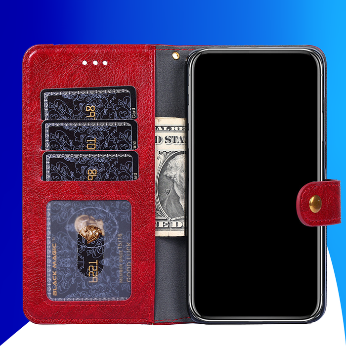 JVS Products Samsung Galaxy A25 hoesje - Bookcase - Koord - Pasjeshouder - Portemonnee - Rits - Kunstleer - Rood