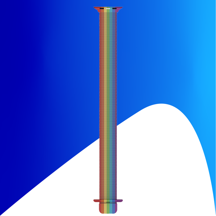 JVS Products Bandje geschikt voor Apple Watch 42/44MM - Geschikt voor Series 1/2/3/4/5/6/7/8/9/SE/Ultra 1&2 - Maat One Size - Horlogebandje - Milanees - Regenboog