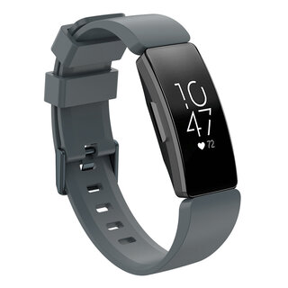 JVS Products Bandje geschikt voor Fitbit Inspire HR - Maat L - Bandje - Horlogebandje - Siliconen - Grijs