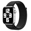 Bandje geschikt voor Apple Watch 42/44MM - Geschikt voor Series 1/2/3/4/5/6/7/8/9/SE/Ultra 1&2 - Maat One Size - Horlogebandje - Nylon - Zwart