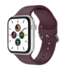 Bandje geschikt voor Apple Watch 42/44MM - Geschikt voor Series 1/2/3/4/5/6/7/8/9/SE/Ultra 1&2 - Maat L - Horlogebandje - Siliconen - Bordeaux Rood
