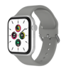 Bandje geschikt voor Apple Watch 42/44MM - Geschikt voor Series 1/2/3/4/5/6/7/8/9/SE/Ultra 1&2 - Maat S - Horlogebandje - Siliconen - Grijs