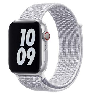 JVS Products Bandje geschikt voor Apple Watch 38/40MM - Geschikt voor Series 1/2/3/4/5/6/7/8/9/SE - Maat One Size - Horlogebandje - Nylon - Wit
