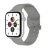 Bandje geschikt voor Apple Watch 42/44MM - Geschikt voor Series 1/2/3/4/5/6/7/8/9/SE/Ultra 1&2 - Maat L - Horlogebandje - Siliconen - Grijs