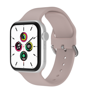 JVS Products Bandje geschikt voor Apple Watch 42/44MM - Geschikt voor Series 1/2/3/4/5/6/7/8/9/SE/Ultra 1&2 - Maat L - Horlogebandje - Siliconen - Zalmroze
