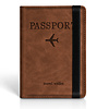 Paspoort hoesje - Paspoorthouder - Paspoort cover  - RFID - Kunstleer - Bruin