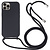 iPhone 12 Pro Max hoesje - Backcover - Koord - Softcase - Flexibel - TPU - Zwart