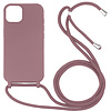 iPhone 11 Pro hoesje - Backcover - Koord - Softcase - Flexibel - TPU - Oudroze
