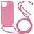 iPhone 14 hoesje - Backcover - Koord - Softcase - Flexibel - TPU - Roze