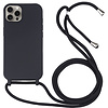 iPhone 15 hoesje -  Backcover -  Koord -  Softcase -  Flexibel -  TPU -  Zwart